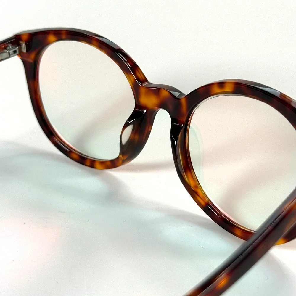 ZENNI Tortoiseshell Round 4412425 Eyeglasses Frame Only 53-21-141 Brown Full Rim